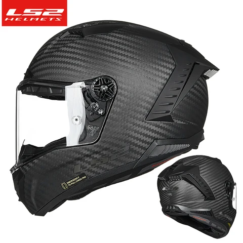 Мотоциклетный шлем LS2 FF805 из углеродного волокна, полнолицевой шлем, шлемы для гоночных автомобилей, ls2 THUNDER с двойным D-образным кольцом