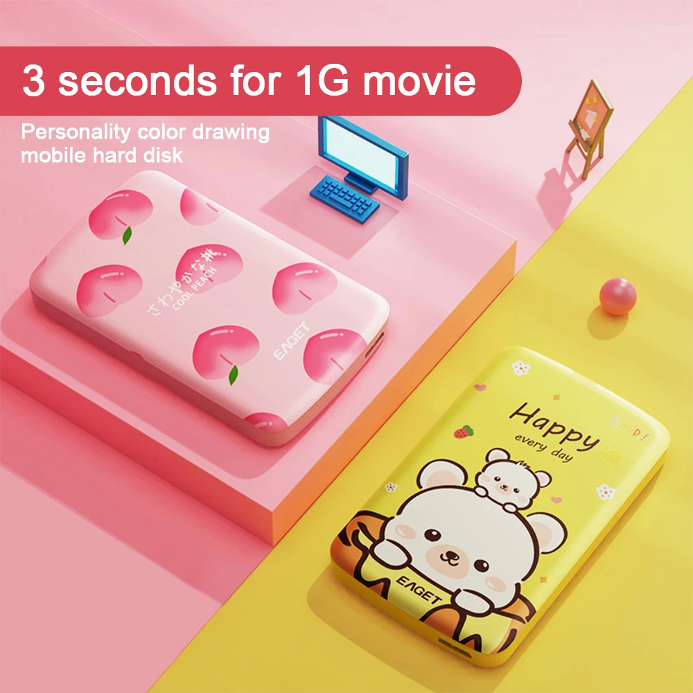 EAGET G66 2.5inch USB 3.0 HDD Painted External Hard Drive 500GB Micro to USB3.0 Interface High Speed HDD for WIN10/Mac 9.1/Linux 
EAGET G66 2.5inch USB 3.0 HDD Painted External Hard Drive 500GB Micro to USB3.0 Interface High Speed HDD for WIN10/Mac 9.1/Linux