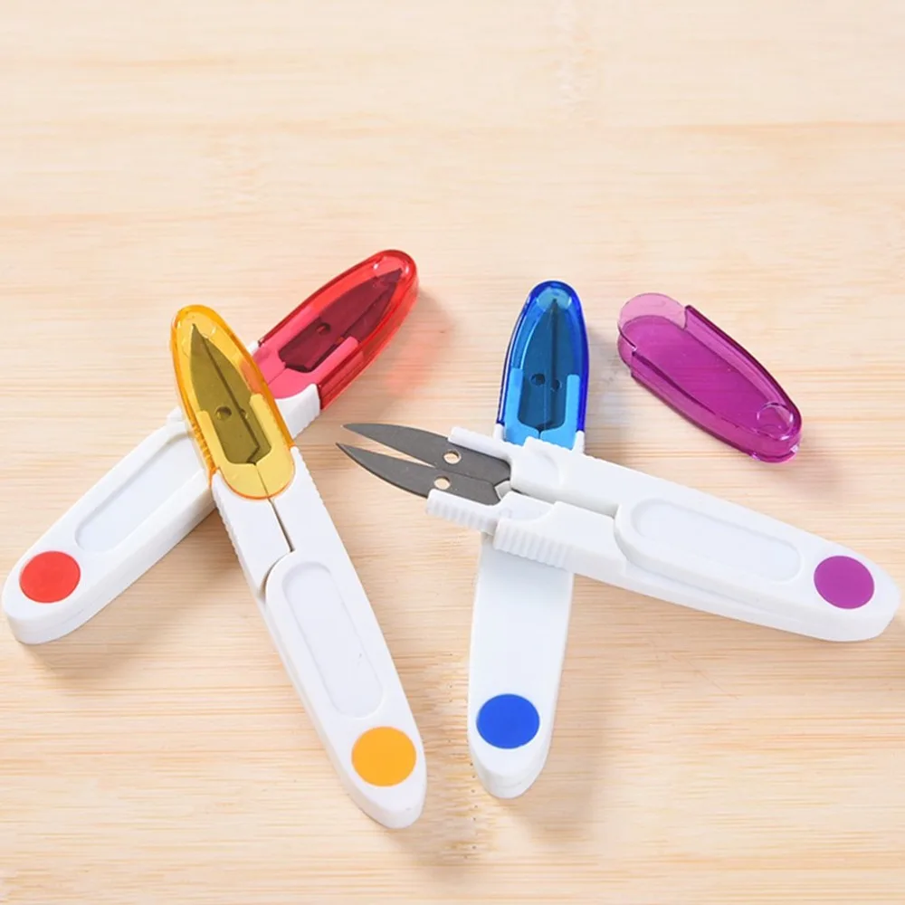 DIY Sewing Scissor Stainless Steel Plastic Cross Stitch Fishing Line Tailor's Embroidery Scissors Cutter With Cap Sewing Tools
DIY Sewing Scissor Stainless Steel Plastic Cross Stitch Fishing Line Tailor's Embroidery Scissors Cutter With Cap Sewing Tools