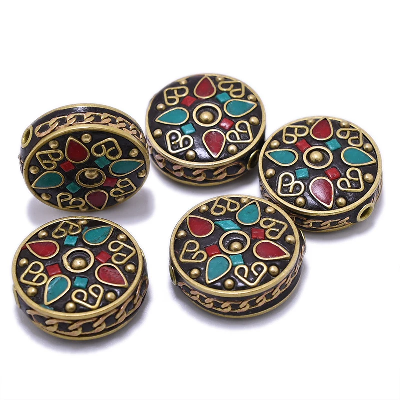TZ-H06 Creative Buddha Eye Flower Large Round Pendant Nepal Bead Brass Tibet Charm for Making DIY Necklace Hanging Jewelry
TZ-H06 Creative Buddha Eye Flower Large Round Pendant Nepal Bead Brass Tibet Charm for Making DIY Necklace Hanging Jewelry