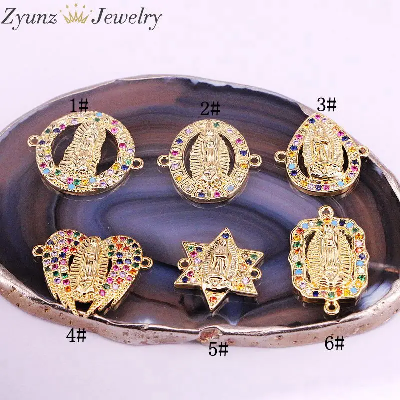 10PCS, Cubic Zirconia Jesus of Vingin Connector DIY Beads Rainbow CZ Micro Pave Accessories Fashion For Necklace Bracelet Making
10PCS, Cubic Zirconia Jesus of Vingin Connector DIY Beads Rainbow CZ Micro Pave Accessories Fashion For Necklace Bracelet Making