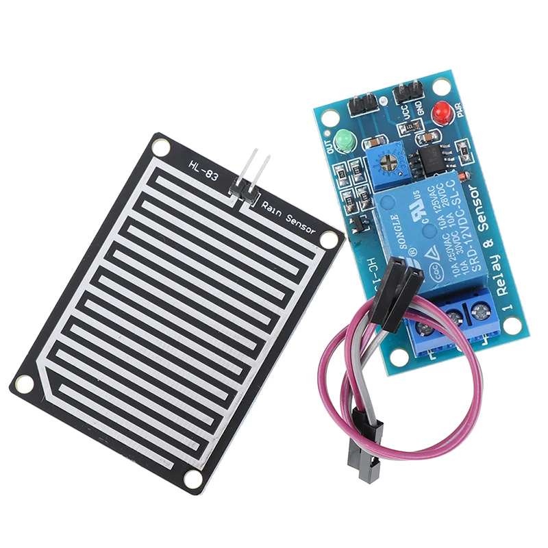 Rain Water Sensor Module DC 5V 12V Relay Control Module Rain Sensor Water Raindrops Detection Module For Arduino Robot Kit
Rain Water Sensor Module DC 5V 12V Relay Control Module Rain Sensor Water Raindrops Detection Module For Arduino Robot Kit