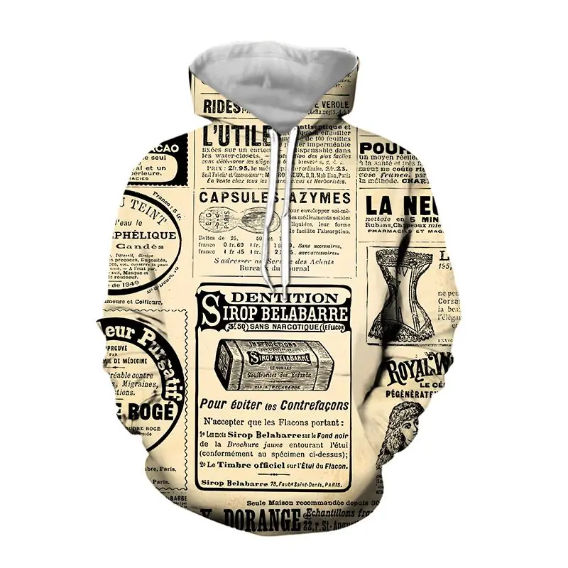 Мужская винтажная толстовка с капюшоном и 3D-принтом, в стиле Харадзюку
Мужская винтажная толстовка с капюшоном и 3D-принтом, в стиле Харадзюку