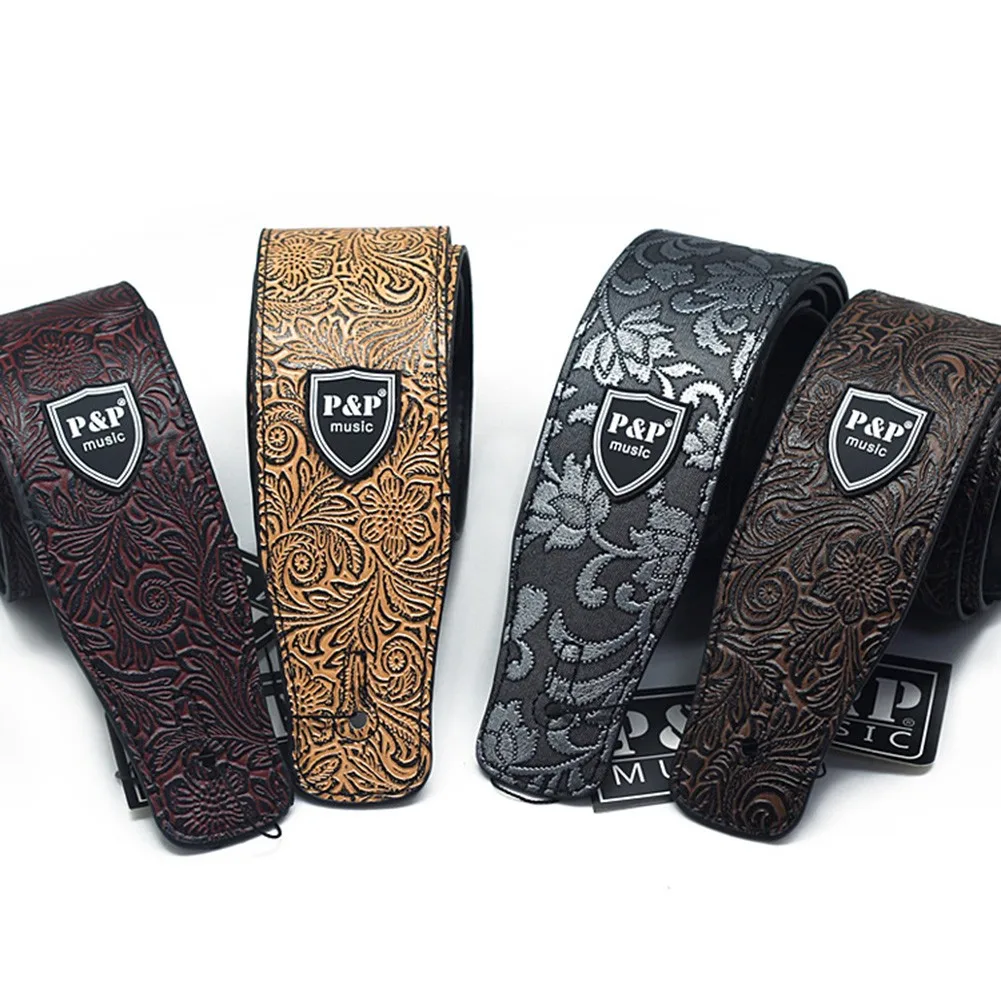 Leather Guitar Strap Adjustable Heavy Duty Non-slip Shoulderbelts For Embossed Acoustic Electric Bass Guitar Instrument Parts
Leather Guitar Strap Adjustable Heavy Duty Non-slip Shoulderbelts For Embossed Acoustic Electric Bass Guitar Instrument Parts