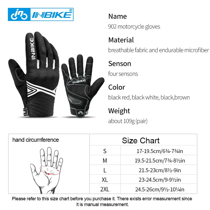 INBIKE Full Finger Cycling Gloves Breathable Bike Gloves Touch Screen Shockproof MTB Riding Bicycle Gloves Men Moto All Season
INBIKE Full Finger Cycling Gloves Breathable Bike Gloves Touch Screen Shockproof MTB Riding Bicycle Gloves Men Moto All Season