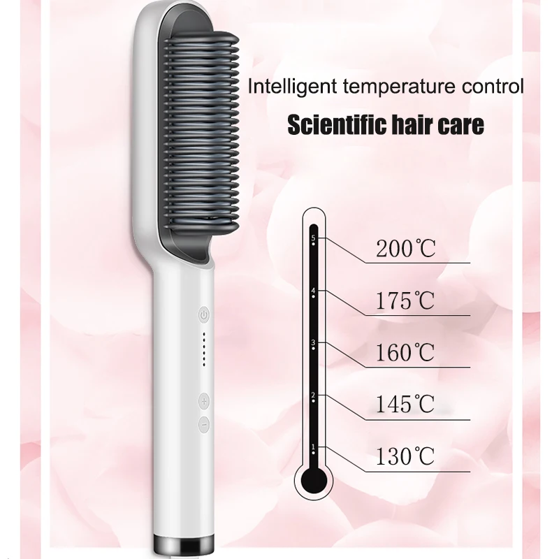 

Hair Straightener Brush Hot Heating Comb Men Beard Ceramic Curling irons Professional Heated Comb Electric Hair Styling Tools