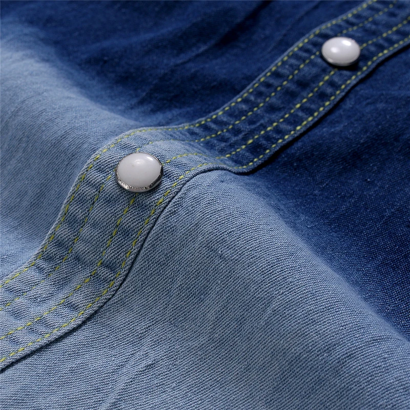 AIOPESON Patchwork Long Sleeve Denim Shirt Men Casual Lapel Single Breasted Fashion Men's Denim Shirt New Spring Mens Shirts
AIOPESON Patchwork Long Sleeve Denim Shirt Men Casual Lapel Single Breasted Fashion Men's Denim Shirt New Spring Mens Shirts