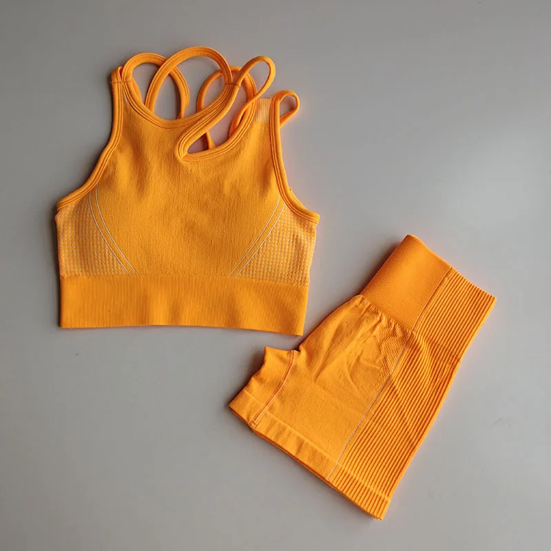 Women Seamless Yoga Set Sports Suit Female Workout Clothes Sports Bra High Waist Gym Shorts Sportwear Custom Logo
Women Seamless Yoga Set Sports Suit Female Workout Clothes Sports Bra High Waist Gym Shorts Sportwear Custom Logo