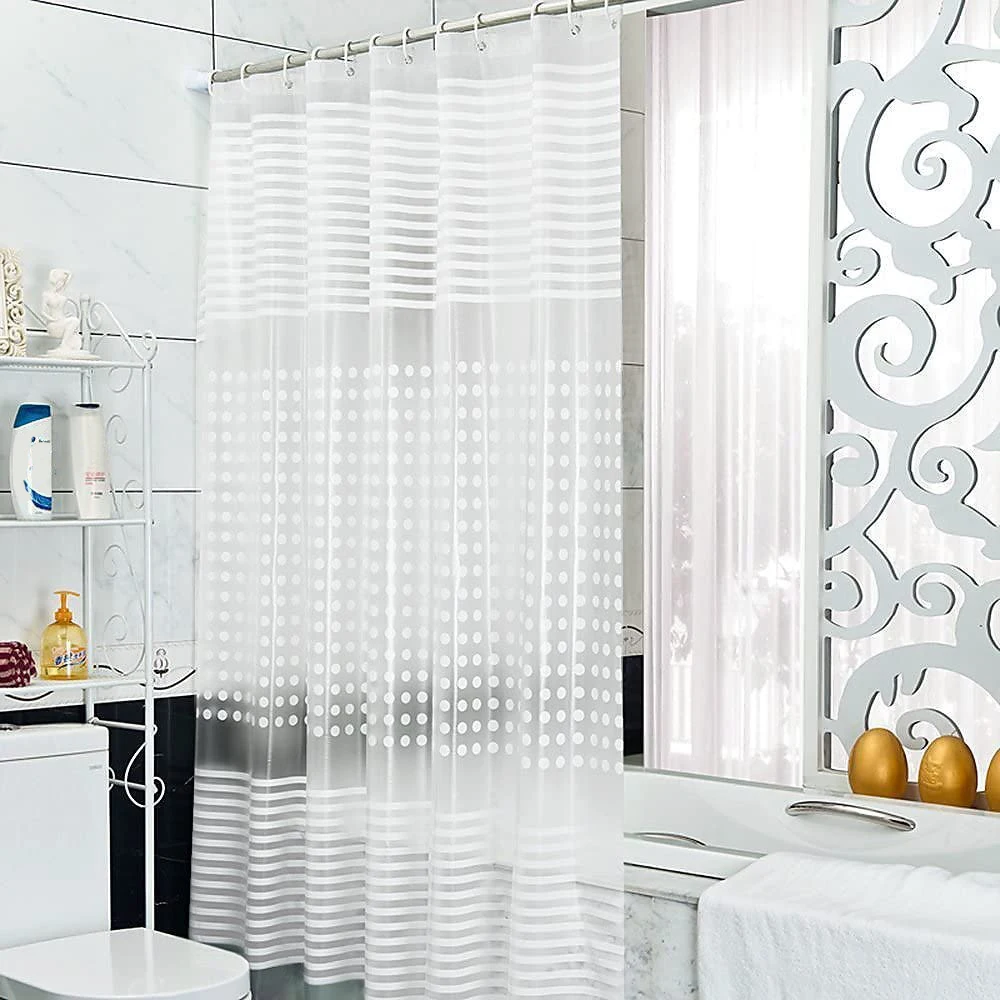 Transparent Waterproof Shower Curtains With Hooks Mosaic Strips Print Bath Curtain For Bathroom Home Decor White PEVA Curtains
Transparent Waterproof Shower Curtains With Hooks Mosaic Strips Print Bath Curtain For Bathroom Home Decor White PEVA Curtains