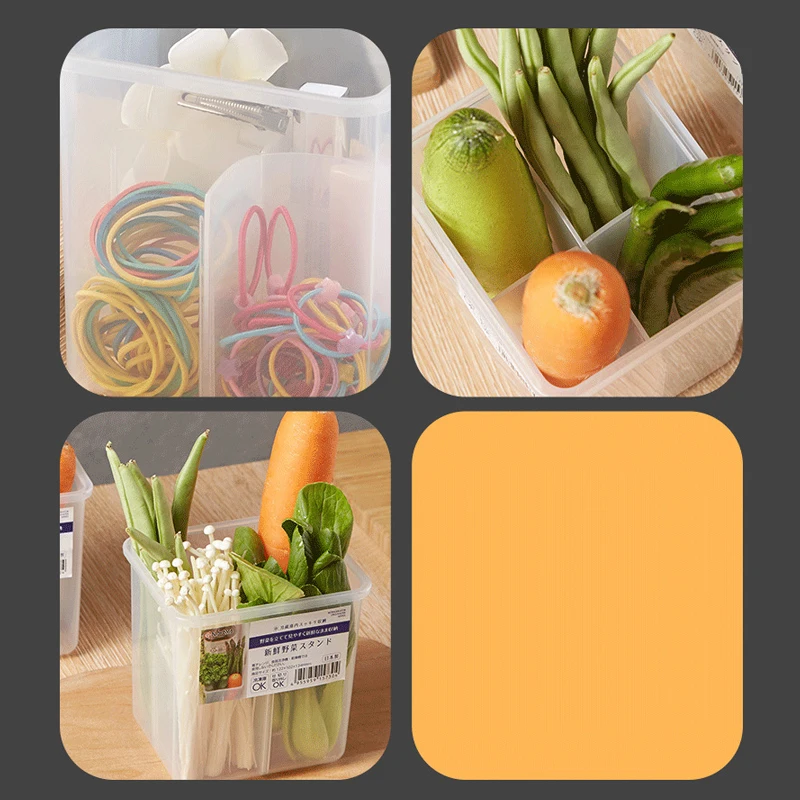 Four Compartment Refrigerator Storage Box, Vegetable Compartment Storage Box, Kitchen Organization Storage Box
Four Compartment Refrigerator Storage Box, Vegetable Compartment Storage Box, Kitchen Organization Storage Box