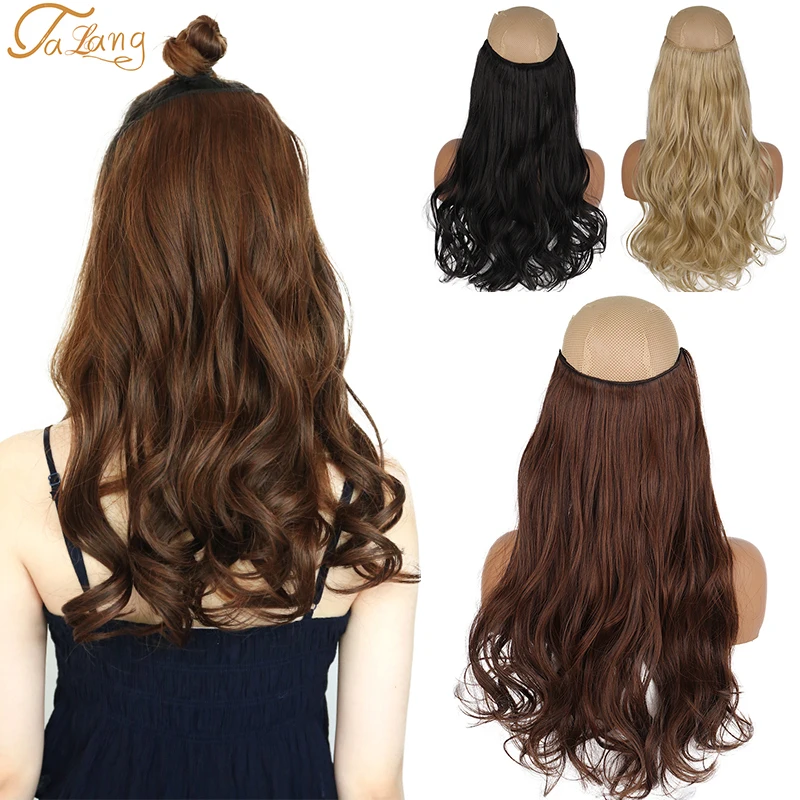 TALANG 5 clips Long Wavy hair Synthetic Hair Extensions Clips in High Temperature Fiber Light Brown Black Hairpiece
TALANG 5 clips Long Wavy hair Synthetic Hair Extensions Clips in High Temperature Fiber Light Brown Black Hairpiece