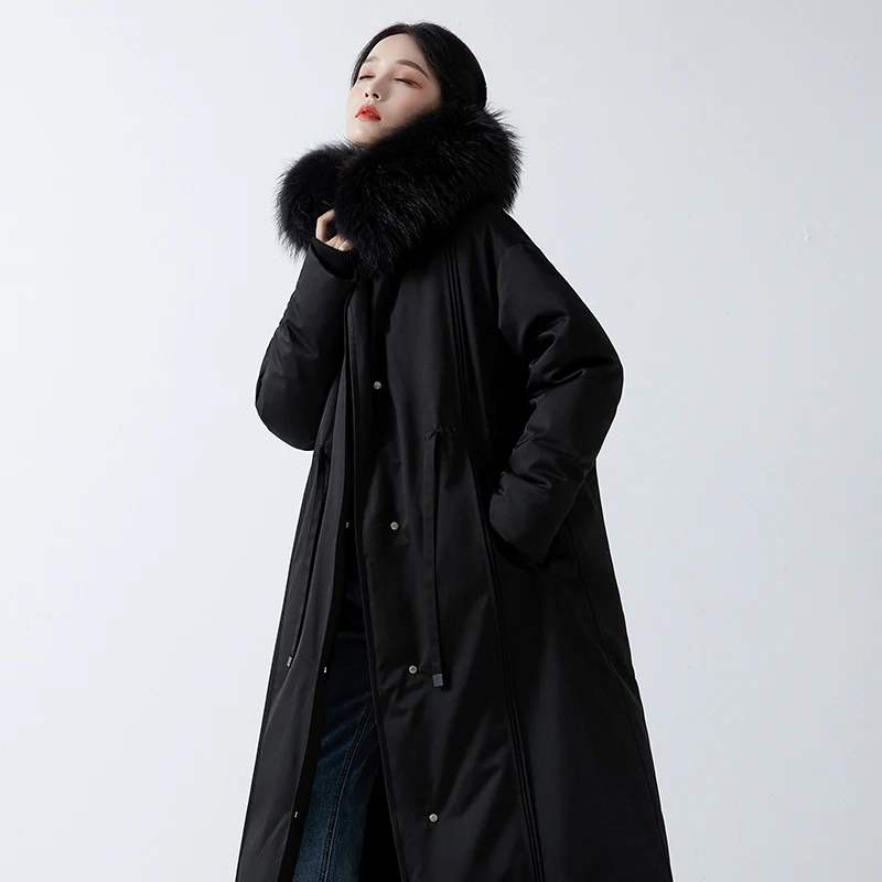 Real Raccoon Fur Collar Jacket Women's 90% White Duck Down Coat Famale Long Thick Korean Parkas Hooded Chaquetas Para Mujer 949
Real Raccoon Fur Collar Jacket Women's 90% White Duck Down Coat Famale Long Thick Korean Parkas Hooded Chaquetas Para Mujer 949