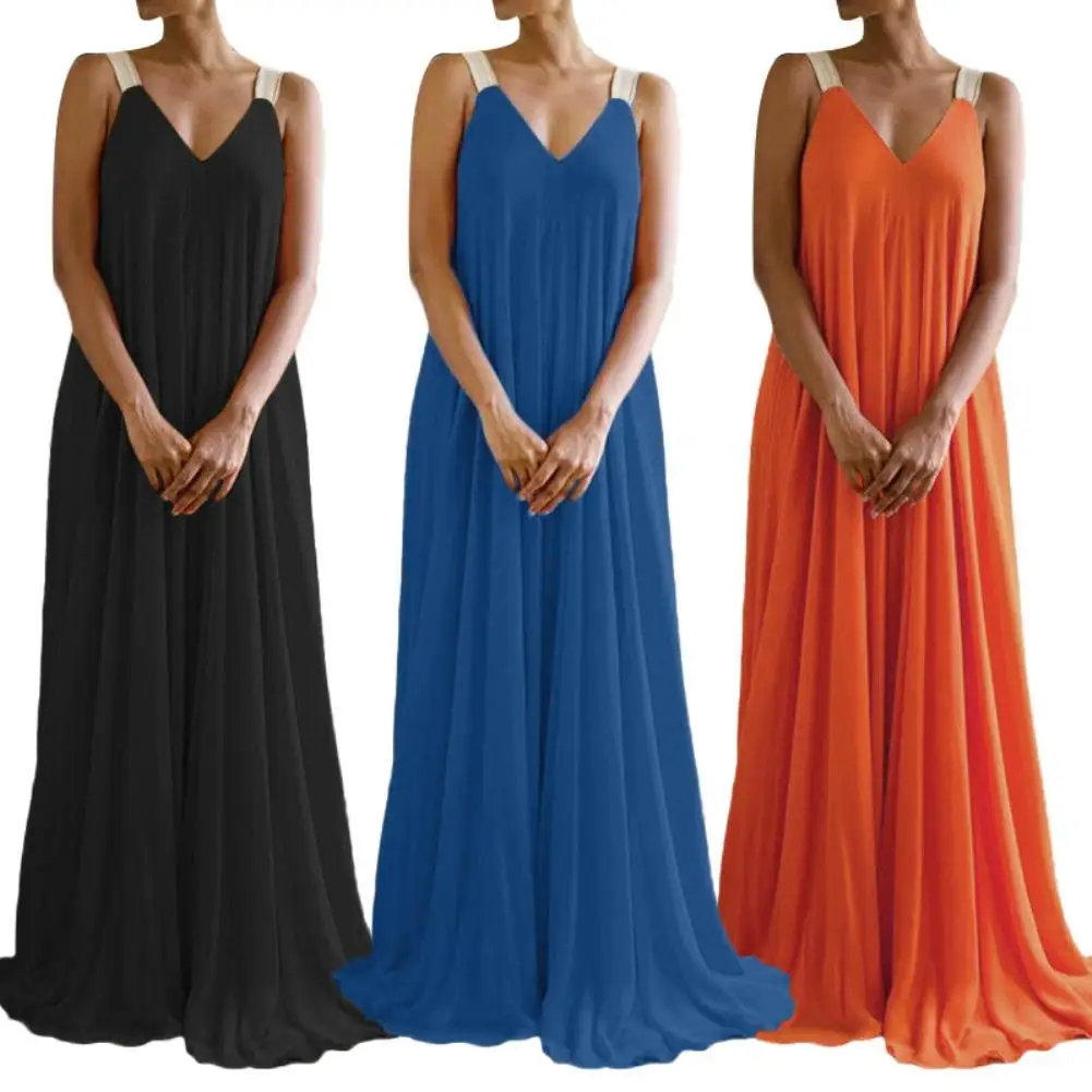 75% HOT SALES!!! Women Boho Sleeveless Deep V Neck Backless Large Hem Sling Full-length Dress
75% HOT SALES!!! Women Boho Sleeveless Deep V Neck Backless Large Hem Sling Full-length Dress