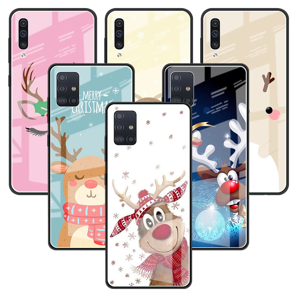 Glass Phone Case For Samsung Galaxy A51 A50 A71 A52 A70 A21s A72 A31 M31 M51 A30 A10 Tempered Back Capa Cute Christmas Reindeer
Glass Phone Case For Samsung Galaxy A51 A50 A71 A52 A70 A21s A72 A31 M31 M51 A30 A10 Tempered Back Capa Cute Christmas Reindeer
