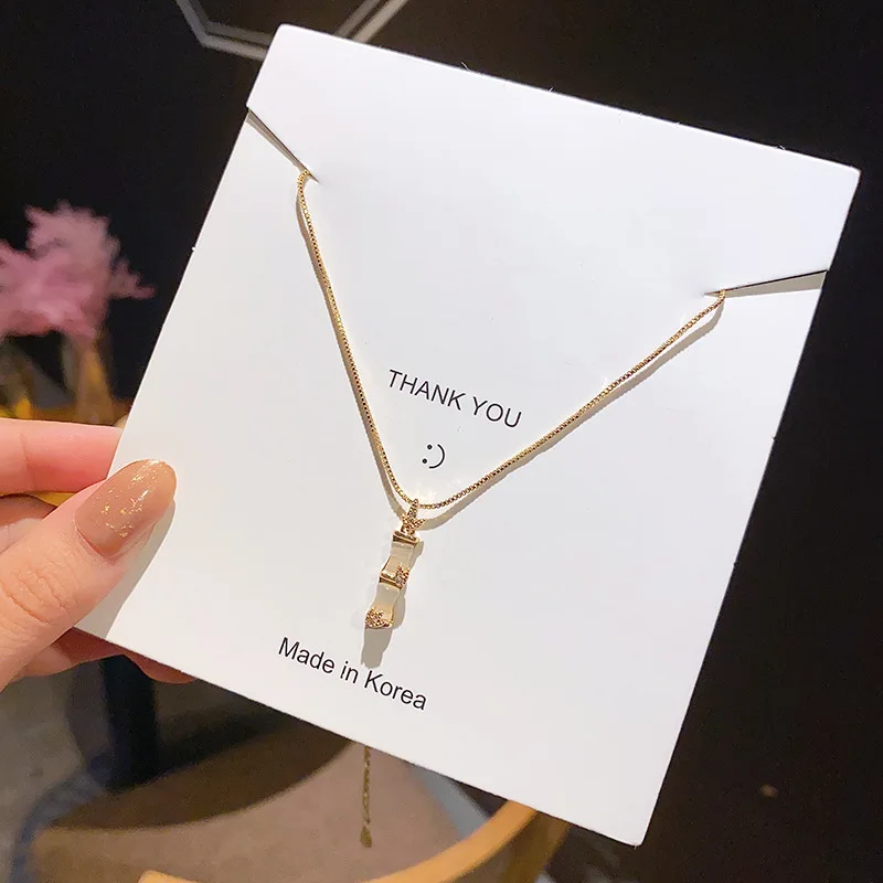 2021 new Pendant Opal Bamboo Necklace Women's Trendy Niche Design Titanium Steel Clavicle Chain Boho Goth Choker Fashion
2021 new Pendant Opal Bamboo Necklace Women's Trendy Niche Design Titanium Steel Clavicle Chain Boho Goth Choker Fashion