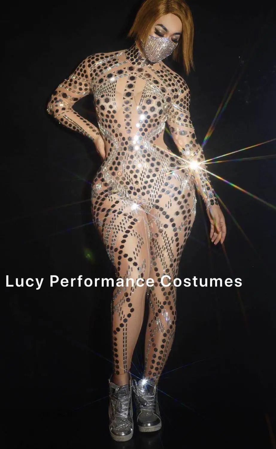 Silver water diamond sexy stage costume Jumpsuit steel pipe dance suit women's one piece nightclub singer's costume
Silver water diamond sexy stage costume Jumpsuit steel pipe dance suit women's one piece nightclub singer's costume