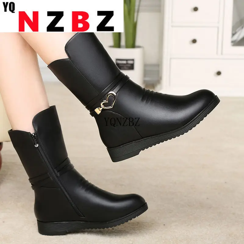 Winter Women Mid Calf Boots Casual Pure Color Round Toe Zipper Plush Warm Female Shoes Vintage Snow Boots Botas Mujer Plus Size
Winter Women Mid Calf Boots Casual Pure Color Round Toe Zipper Plush Warm Female Shoes Vintage Snow Boots Botas Mujer Plus Size