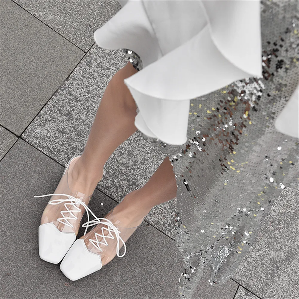 Drestrive Women Pumps Patent Leather PVC Mid Thick Heels 4 Cm Lace Up Cow Leather Female Summer Shoes Mules Square Toe Dress
Drestrive Women Pumps Patent Leather PVC Mid Thick Heels 4 Cm Lace Up Cow Leather Female Summer Shoes Mules Square Toe Dress
