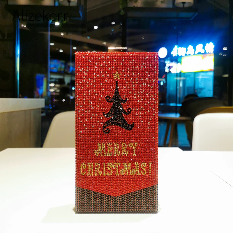 Christmas Tree Pattern Diamonds Evening Bags Women 2020 New Designer Small Square Rhinestones Clutch Purse Chain Handbag Party
Christmas Tree Pattern Diamonds Evening Bags Women 2020 New Designer Small Square Rhinestones Clutch Purse Chain Handbag Party