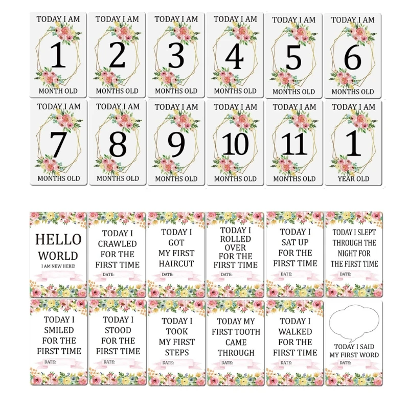 12 Pcs Month Card Baby Monthly Newborn Milestone Photo Sharing Cards Gift Set Funny Cartoon Photography Photo Cards Stickers
12 Pcs Month Card Baby Monthly Newborn Milestone Photo Sharing Cards Gift Set Funny Cartoon Photography Photo Cards Stickers