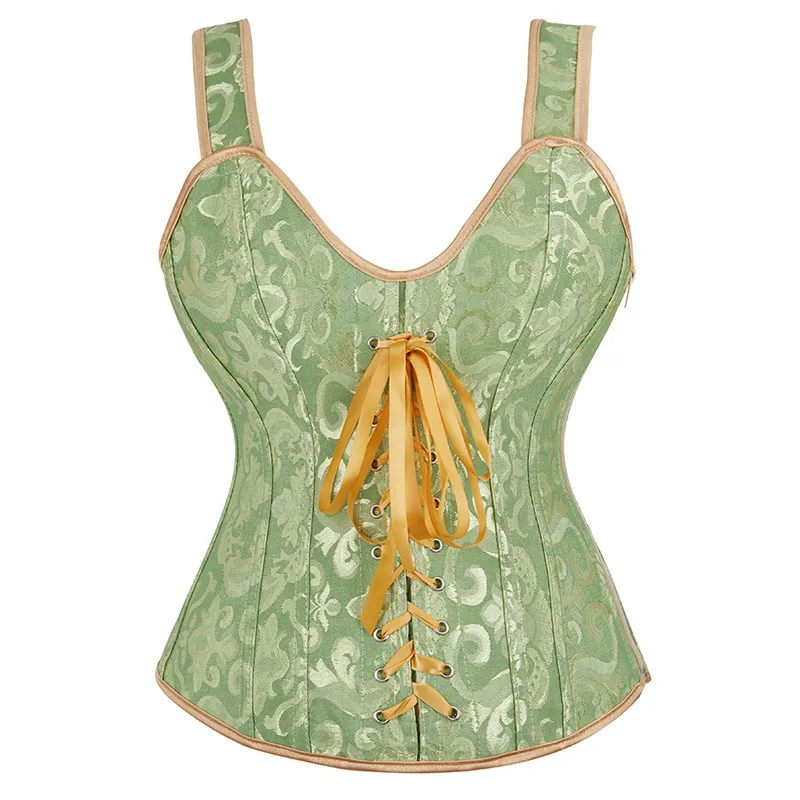 Corset Sexy Bustier Vest Top Zipper Lingerie Plus Size Gothic Brocade Victorian Corselet for Women Burlesque Black White Green
Corset Sexy Bustier Vest Top Zipper Lingerie Plus Size Gothic Brocade Victorian Corselet for Women Burlesque Black White Green