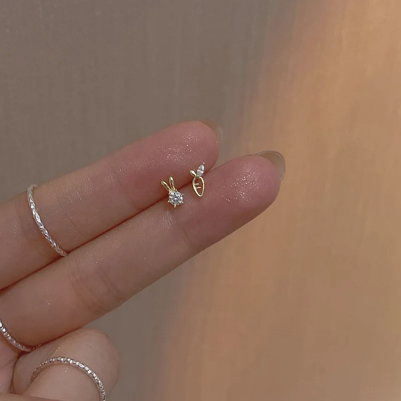 Asymmetric Rabbit Carrot Mini Stud Earrings for Women 2022 New Nourishing Exquisite Inlaid Zircon Earrings Wholesale
Asymmetric Rabbit Carrot Mini Stud Earrings for Women 2022 New Nourishing Exquisite Inlaid Zircon Earrings Wholesale
