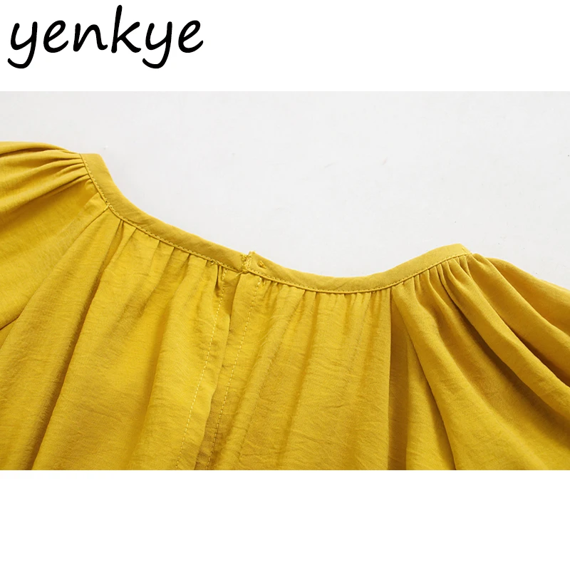 Vintage Yellow Dress Women Elastic Waist Bow Side Tie Design Dress Lady Round Neck Lantern Sleeve Casual Plus Size Dress Summer
Vintage Yellow Dress Women Elastic Waist Bow Side Tie Design Dress Lady Round Neck Lantern Sleeve Casual Plus Size Dress Summer