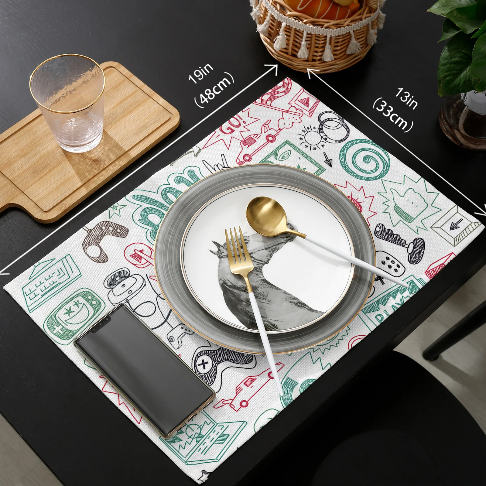 Gamepad Computer Keyboard Red Table Runner Set Luxury Wedding Table Decoration Tablecloth Dining Table Decor Placemats
Gamepad Computer Keyboard Red Table Runner Set Luxury Wedding Table Decoration Tablecloth Dining Table Decor Placemats
