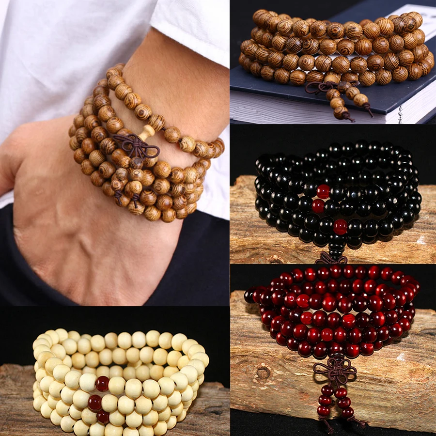 9 Styles 6mm Natural Sandalwood Buddhist Buddha Wood Prayer Beaded Knot black ebony Unisex Men Bracelets & Bangles for Women 
9 Styles 6mm Natural Sandalwood Buddhist Buddha Wood Prayer Beaded Knot black ebony Unisex Men Bracelets & Bangles for Women
