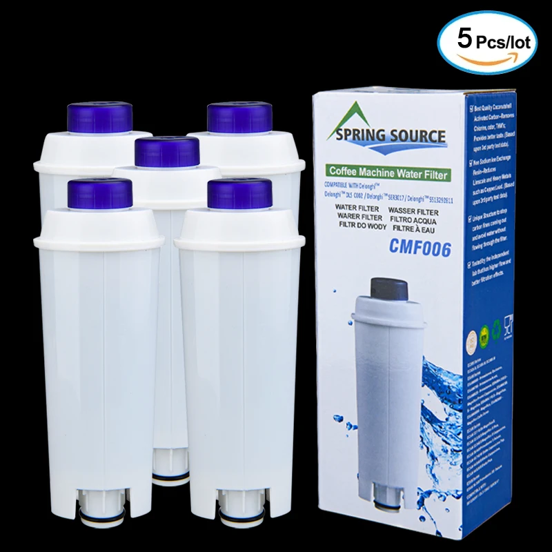 Clarifilter CLF-11 compatible coffee machine water filter replacement for DeLonghi DLSC002, SER3017 and 5513292811, 5 pieces
Clarifilter CLF-11 compatible coffee machine water filter replacement for DeLonghi DLSC002, SER3017 and 5513292811, 5 pieces