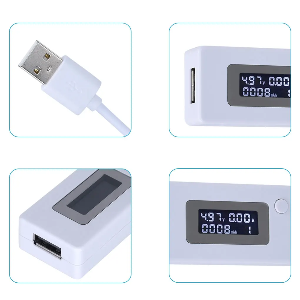 LCD USB Voltage/Amps Power Meter Tester Multimeter Test Speed of Chargers Cables Capacity of Power Banks
LCD USB Voltage/Amps Power Meter Tester Multimeter Test Speed of Chargers Cables Capacity of Power Banks
