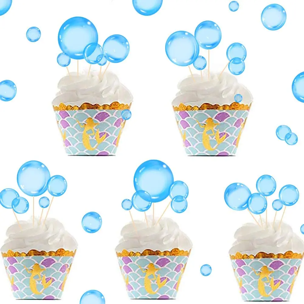 27Pcs Blue Bubble Cupcake Toppers Underwater Party Decor Children's Party Supplies Bubble Cake Decorations For Under The Sea Bab 
27Pcs Blue Bubble Cupcake Toppers Underwater Party Decor Children's Party Supplies Bubble Cake Decorations For Under The Sea Bab