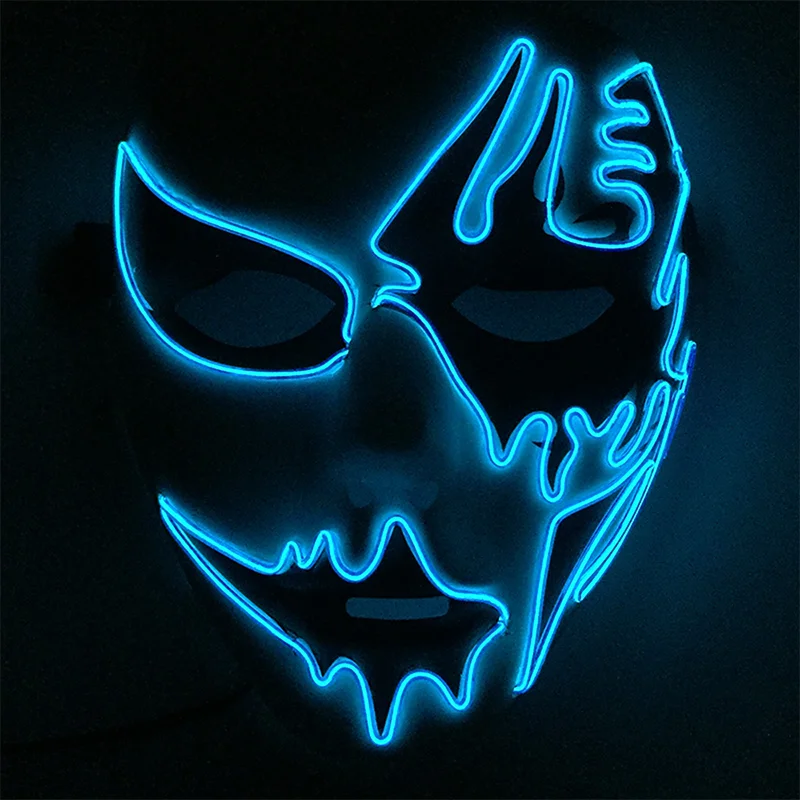 Glowing Anonymous EL Wire Mask Holiday Lighting Decor Luminous Neon Light Party Mask For Halloween Carnival Decoration
Glowing Anonymous EL Wire Mask Holiday Lighting Decor Luminous Neon Light Party Mask For Halloween Carnival Decoration