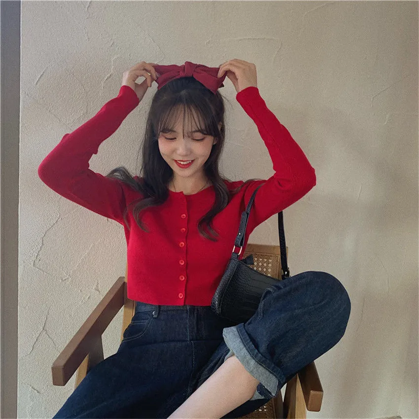 Korean Style O-neck Short Knitted Sweaters Women Thin Cardigan Fashion Sleeve Sun Protection Crop Top Ropa Mujer
Korean Style O-neck Short Knitted Sweaters Women Thin Cardigan Fashion Sleeve Sun Protection Crop Top Ropa Mujer