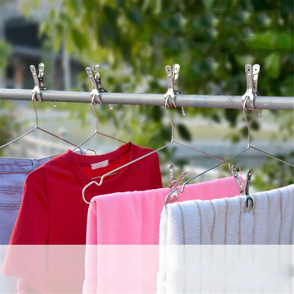 5pcs Stainless Steel Large Beach Towel Clips Clothespins Clothes Pegs Clothes Hanger Clamp Storage Organization Clip Hanger
5pcs Stainless Steel Large Beach Towel Clips Clothespins Clothes Pegs Clothes Hanger Clamp Storage Organization Clip Hanger