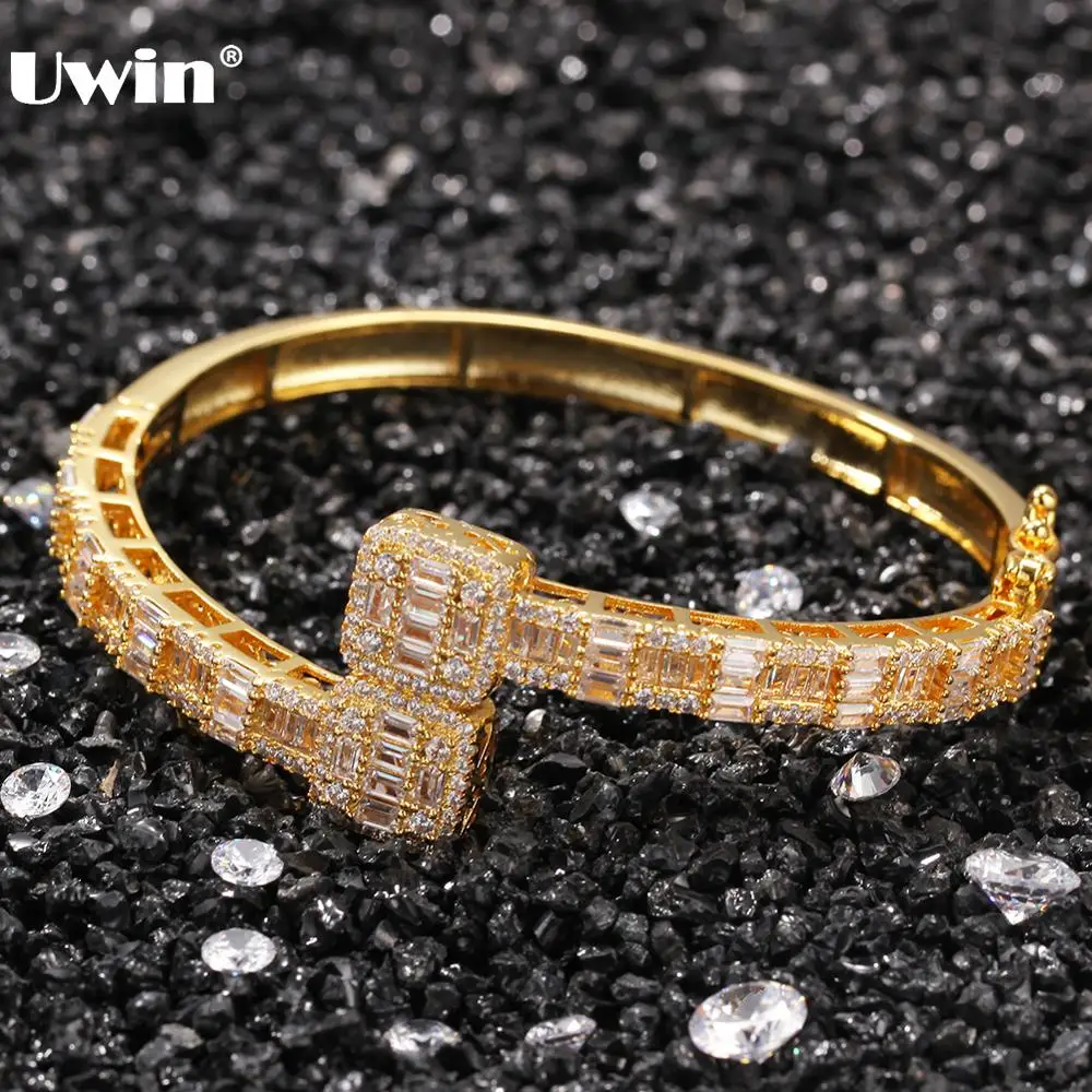 UWIN Hiphop Jewelry Square CZ Bracelet Iced Out Zirconia Bracelets For Men Women Gold Silver color Fashion Jewelry Drop Shipping
UWIN Hiphop Jewelry Square CZ Bracelet Iced Out Zirconia Bracelets For Men Women Gold Silver color Fashion Jewelry Drop Shipping