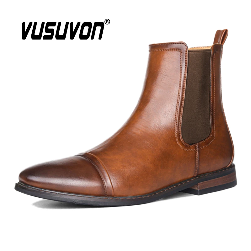 2020 британские коричневые официальные мужские ботинки Классические Осенние с