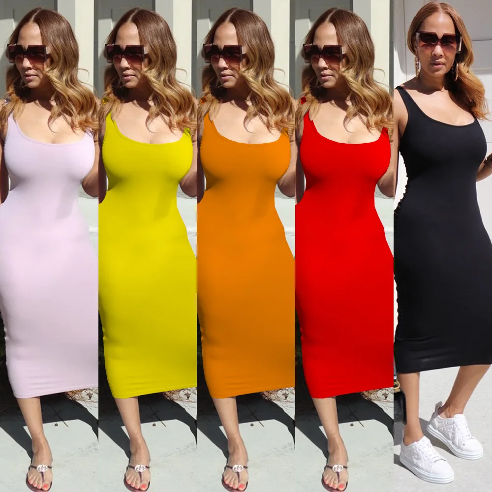 2021 Summer Fashion Solid Women Midi Dresses Low Neck Skinny Dress Back Hollow Out Stacked Casual Workout Streetwear Midi Skirt
2021 Summer Fashion Solid Women Midi Dresses Low Neck Skinny Dress Back Hollow Out Stacked Casual Workout Streetwear Midi Skirt
