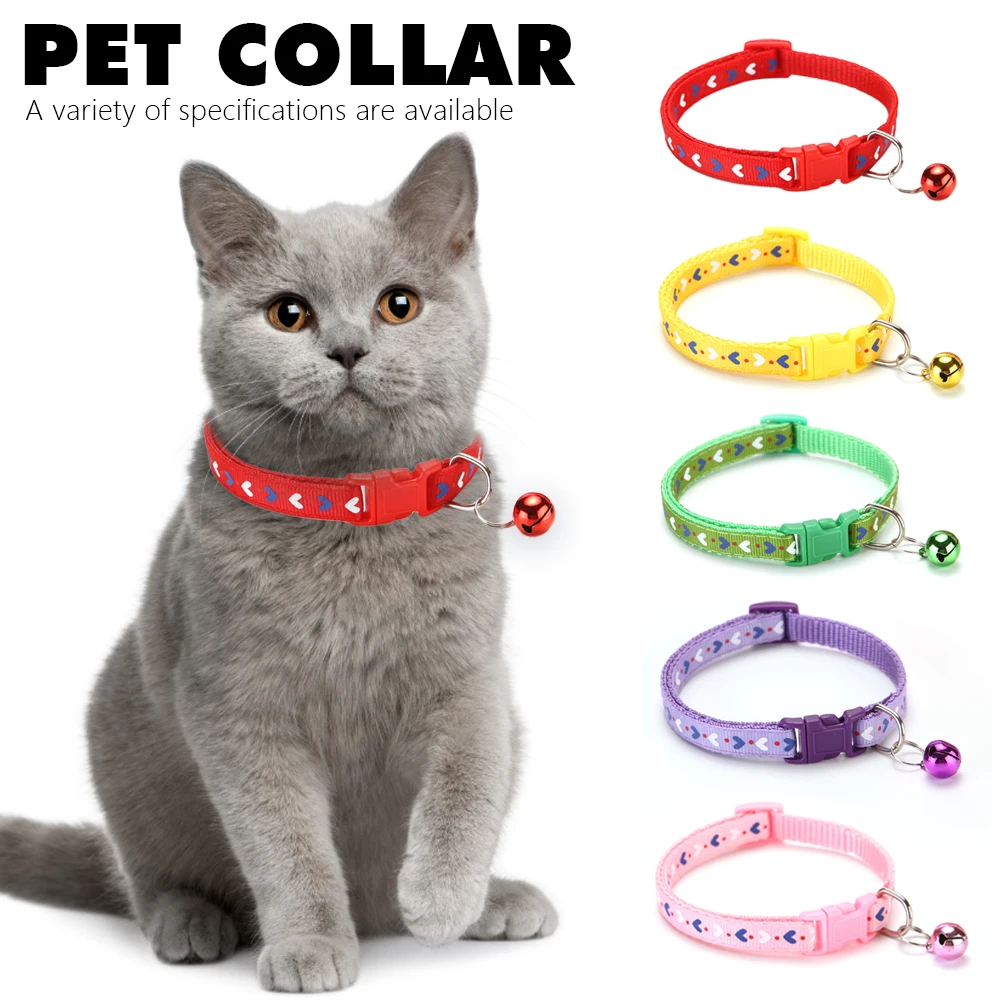 New Cute Bell Collar For Cats Dog Collar Teddy Bomei Dog Cartoon Funny Heart Printing Collars Leads Cat Accessories Animal Goods
New Cute Bell Collar For Cats Dog Collar Teddy Bomei Dog Cartoon Funny Heart Printing Collars Leads Cat Accessories Animal Goods