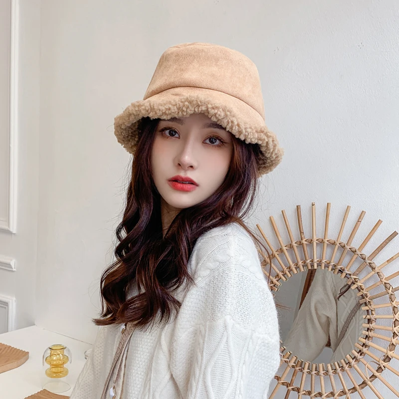 Autumn Faux Fur Womens Winter Bucket Hats Thick Warm Hat Lady Girl Korea Panama Winter Outdoor Travel Velvet Fisherman Hat
Autumn Faux Fur Womens Winter Bucket Hats Thick Warm Hat Lady Girl Korea Panama Winter Outdoor Travel Velvet Fisherman Hat