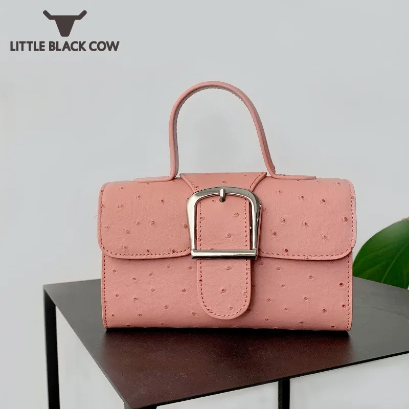 New Womens Genuine Leather Bag Fashion Solid Color Flap Tote Handbag Ostrich Pattern Small Doctor Bags Lady Single Crossbody Bag
New Womens Genuine Leather Bag Fashion Solid Color Flap Tote Handbag Ostrich Pattern Small Doctor Bags Lady Single Crossbody Bag