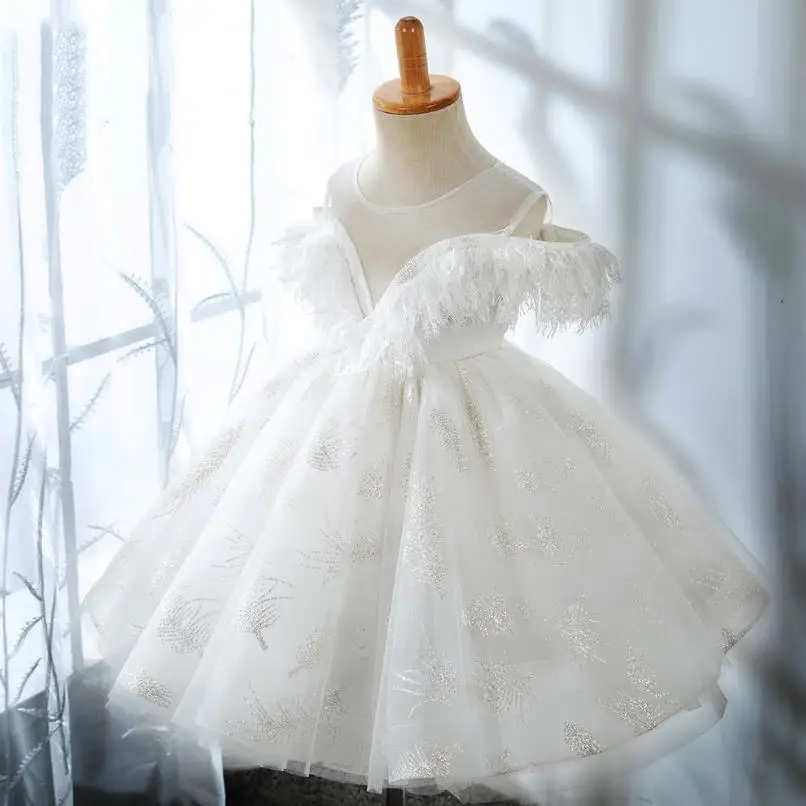 Luxury Flower Girl Dresses Lace Tassel Princess Birthday Dress Off Shoulder White Holy Communion Dress for Girls Vestidos L324
Luxury Flower Girl Dresses Lace Tassel Princess Birthday Dress Off Shoulder White Holy Communion Dress for Girls Vestidos L324