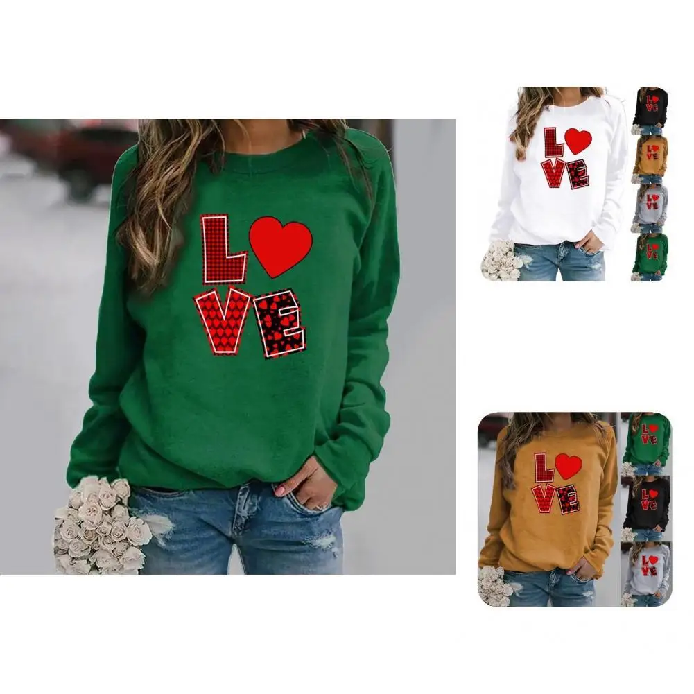 Shrink Resistant Stylish Love Printing Women Basic Sweatshirt Casual Basic Sweatshirt Crew Neck Outerwear
Shrink Resistant Stylish Love Printing Women Basic Sweatshirt Casual Basic Sweatshirt Crew Neck Outerwear