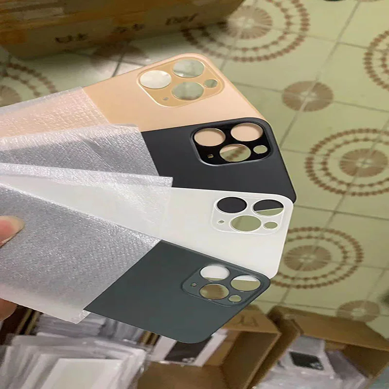 10 Pcs For iphone 11Pro 11 Pro Max high quality brand new original Big hole battery door glass back cover shell+ 3M Glue +tools
10 Pcs For iphone 11Pro 11 Pro Max high quality brand new original Big hole battery door glass back cover shell+ 3M Glue +tools