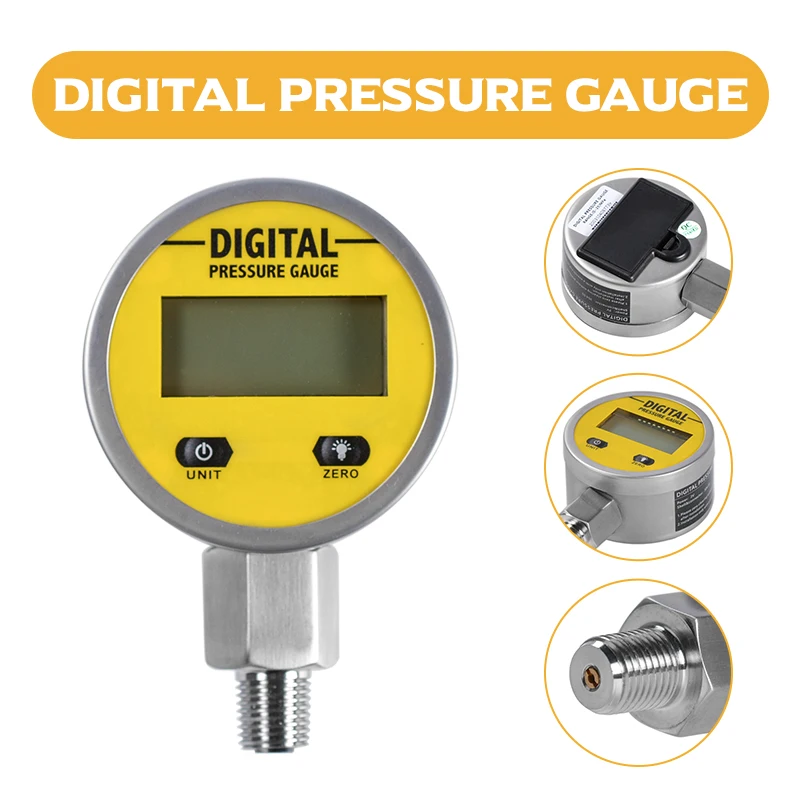 Digital Display Oil Pressure Hydraulic Pressure Test Meter 3V 250BAR/25Mpa 2 Points Thread For Gas Water Oil Pressure Gauges
Digital Display Oil Pressure Hydraulic Pressure Test Meter 3V 250BAR/25Mpa 2 Points Thread For Gas Water Oil Pressure Gauges