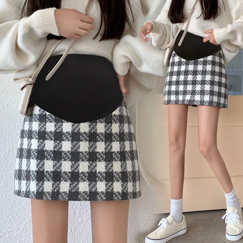 8869# Autumn Winter Plaid Maternity Pencil Skirts Elastic Waist Belly A Line Min Hot Skirts Clothes for Pregnant Women Pregnancy
8869# Autumn Winter Plaid Maternity Pencil Skirts Elastic Waist Belly A Line Min Hot Skirts Clothes for Pregnant Women Pregnancy