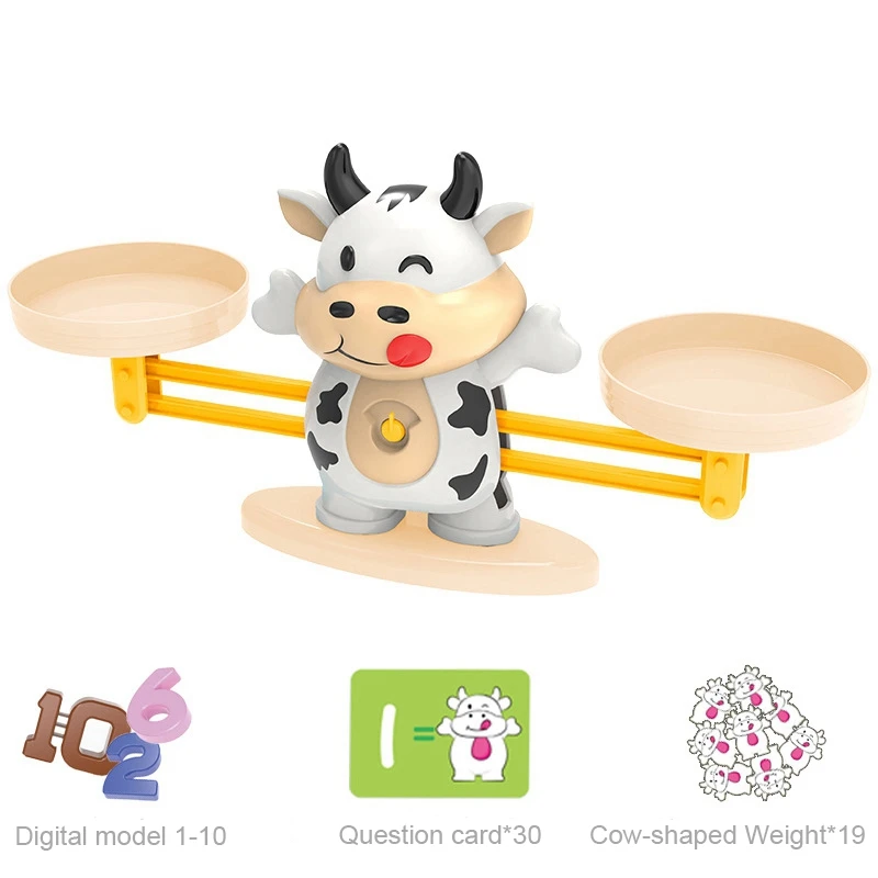 Montessori Math Toy Digital Cows Balance Scale Mathematics Number Game for Kids Educational Learning Toys
Montessori Math Toy Digital Cows Balance Scale Mathematics Number Game for Kids Educational Learning Toys