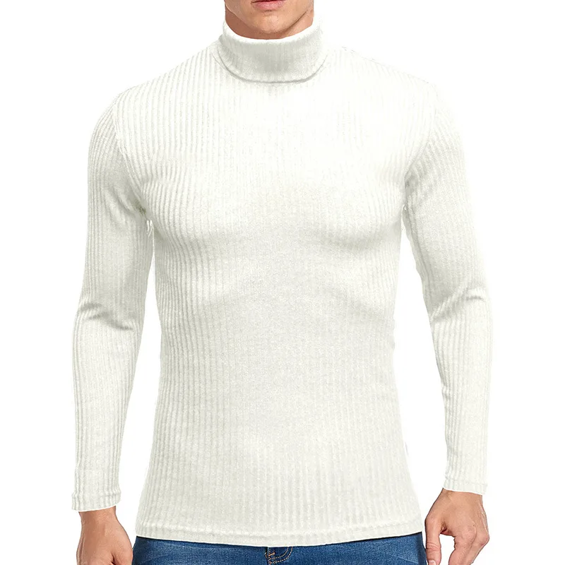 PARKLEES Casual Solid Turtleneck Mens Sweater Pullover Striped Long Sleeve Slim Fit White Sweaters Warm Autumn Winter T Shirts
PARKLEES Casual Solid Turtleneck Mens Sweater Pullover Striped Long Sleeve Slim Fit White Sweaters Warm Autumn Winter T Shirts