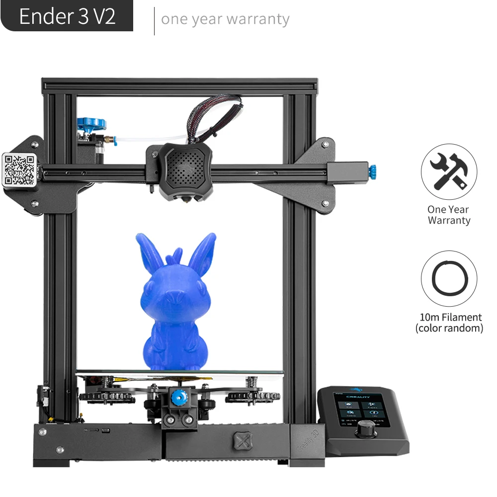 Creality 3D Printer Ender-3 V2 32Bits Mainboard Silent TMC2208 Stepper Drivers 4.3 Inch Touch Lcd Carborundum Glass Bed
Creality 3D Printer Ender-3 V2 32Bits Mainboard Silent TMC2208 Stepper Drivers 4.3 Inch Touch Lcd Carborundum Glass Bed