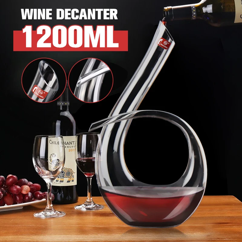 Durable 1200ml Big Decanter Handmade Crystal Red Wine Brandy Champagne Glasses Decanter Bottle Jug Pourer Aerator For Family Bar
Durable 1200ml Big Decanter Handmade Crystal Red Wine Brandy Champagne Glasses Decanter Bottle Jug Pourer Aerator For Family Bar